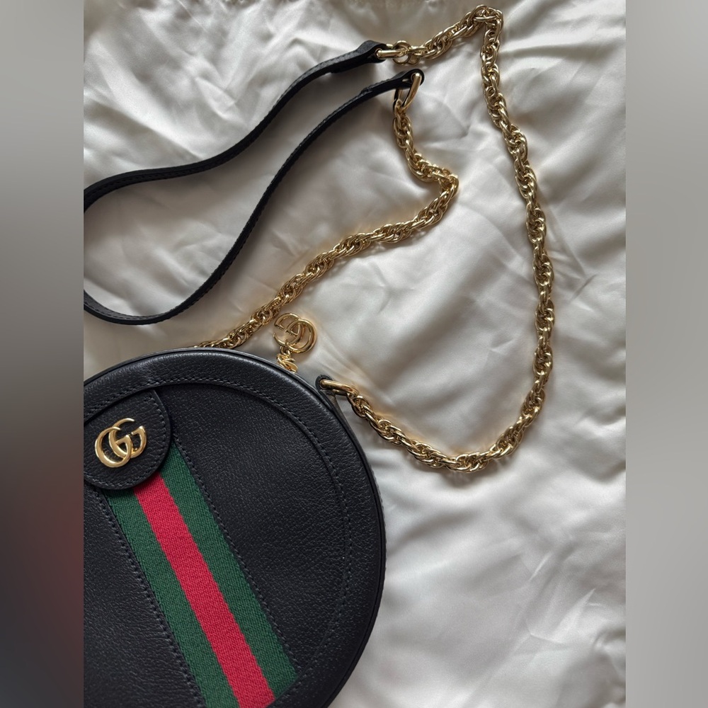 Gucci GG Ophidia Black Round Crossbody - Pristine condition